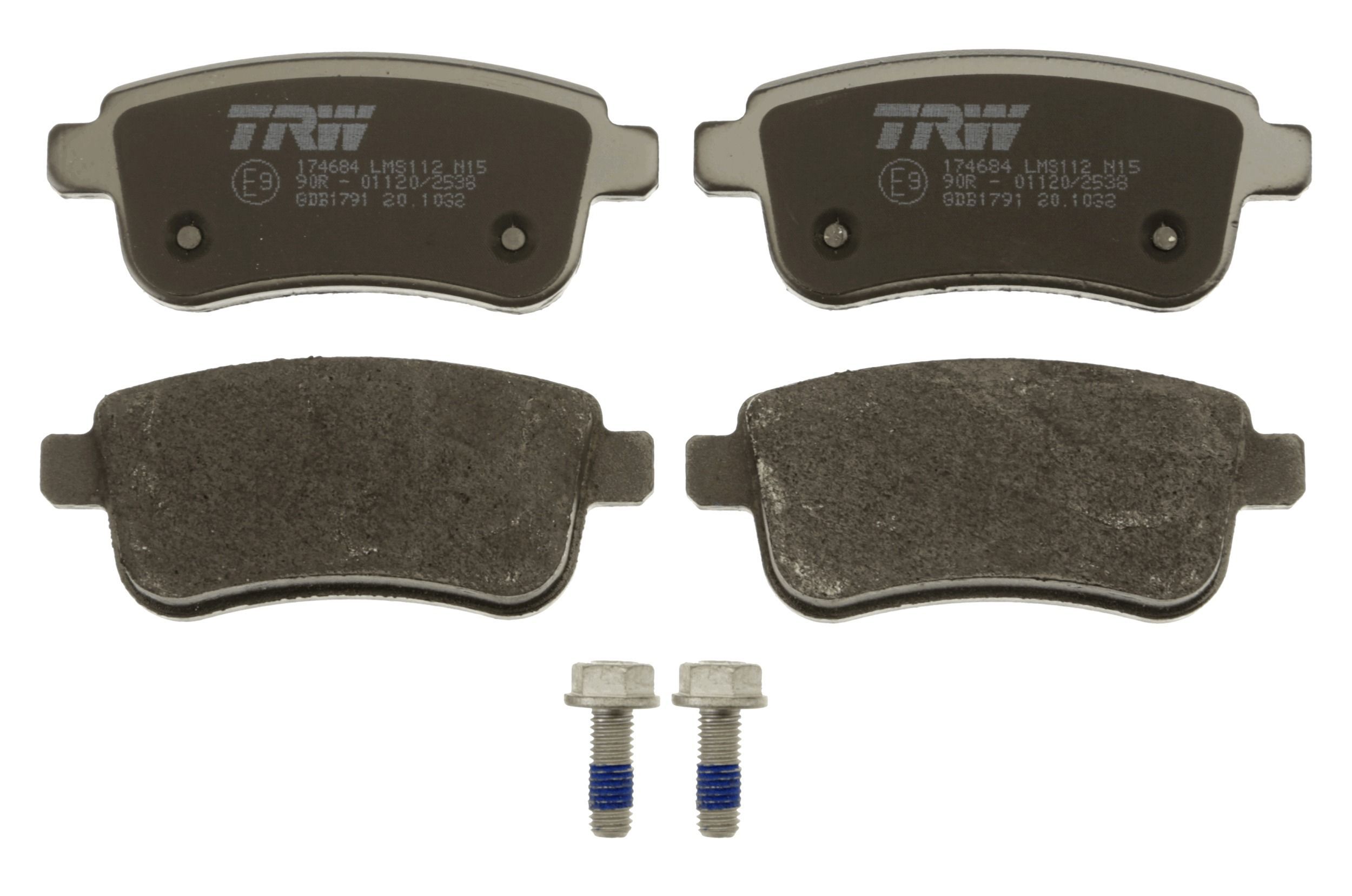 Stabdžių trinkelių rinkinys, diskinis stabdys TRW GDB1791