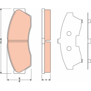Stabdžių trinkelių rinkinys, diskinis stabdys TRW GDB1796