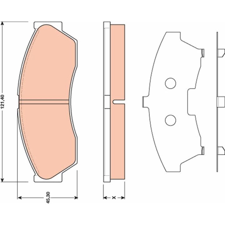 Stabdžių trinkelių rinkinys, diskinis stabdys TRW GDB1796