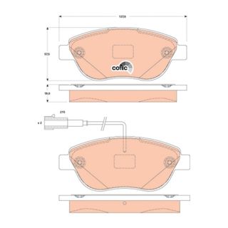 Stabdžių trinkelių rinkinys, diskinis stabdys TRW GDB1829