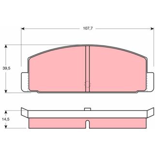 Stabdžių trinkelių rinkinys, diskinis stabdys TRW GDB184
