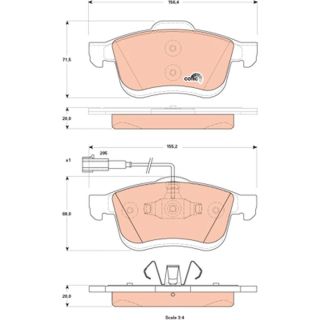 Stabdžių trinkelių rinkinys, diskinis stabdys TRW GDB1865