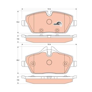 Stabdžių trinkelių rinkinys, diskinis stabdys TRW GDB1870