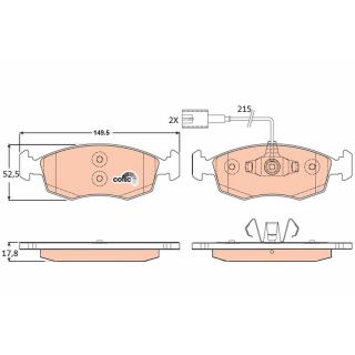 Stabdžių trinkelių rinkinys, diskinis stabdys TRW GDB1900