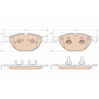 Stabdžių trinkelių rinkinys, diskinis stabdys TRW GDB1963