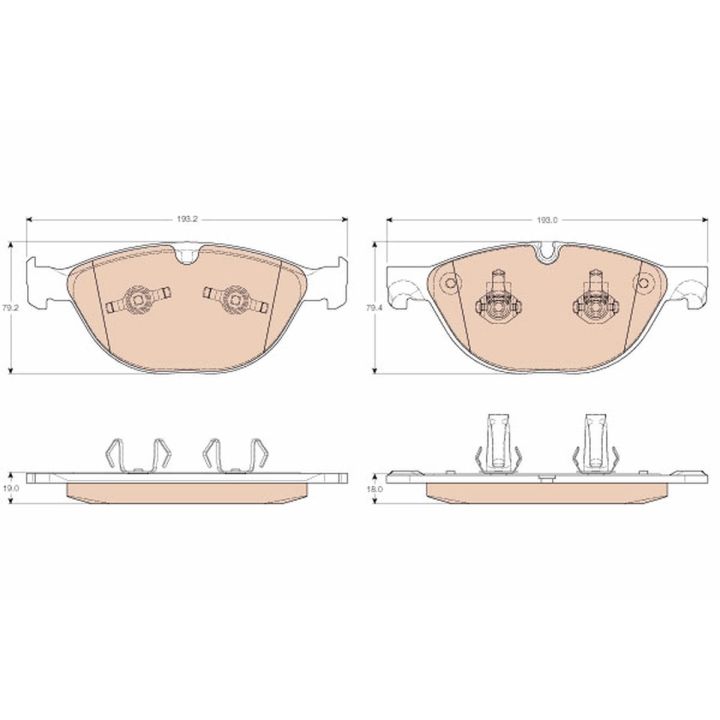 Stabdžių trinkelių rinkinys, diskinis stabdys TRW GDB1963