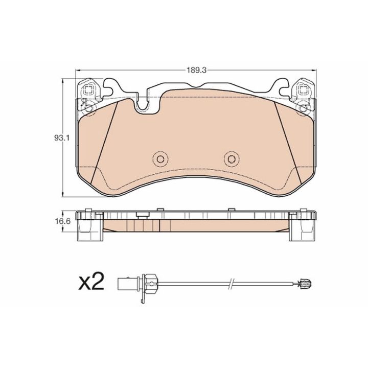 Stabdžių trinkelių rinkinys, diskinis stabdys TRW GDB1977
