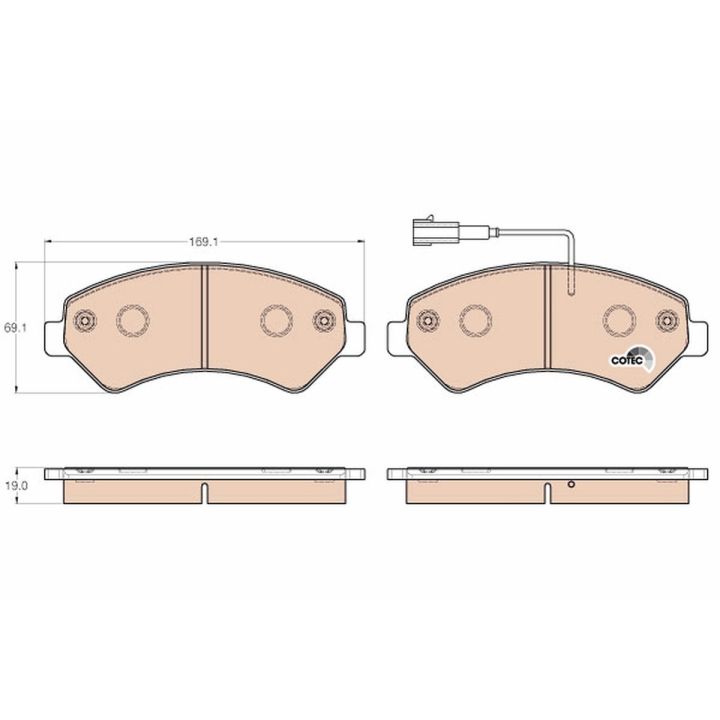 Stabdžių trinkelių rinkinys, diskinis stabdys TRW GDB1982