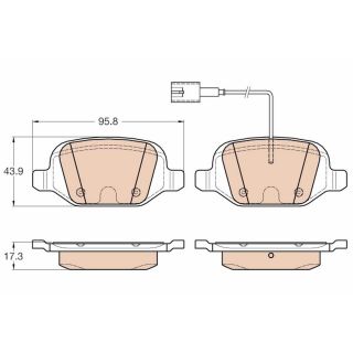 Stabdžių trinkelių rinkinys, diskinis stabdys TRW GDB1985