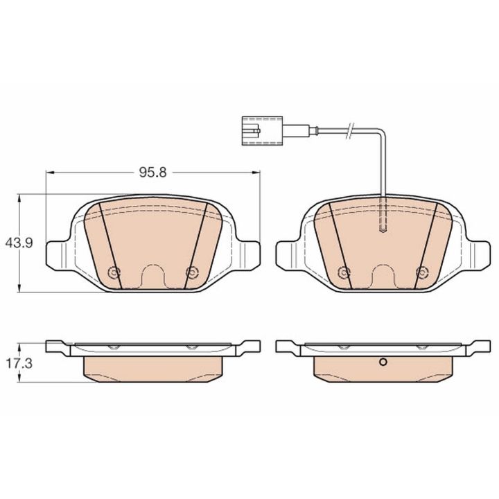 Stabdžių trinkelių rinkinys, diskinis stabdys TRW GDB1985