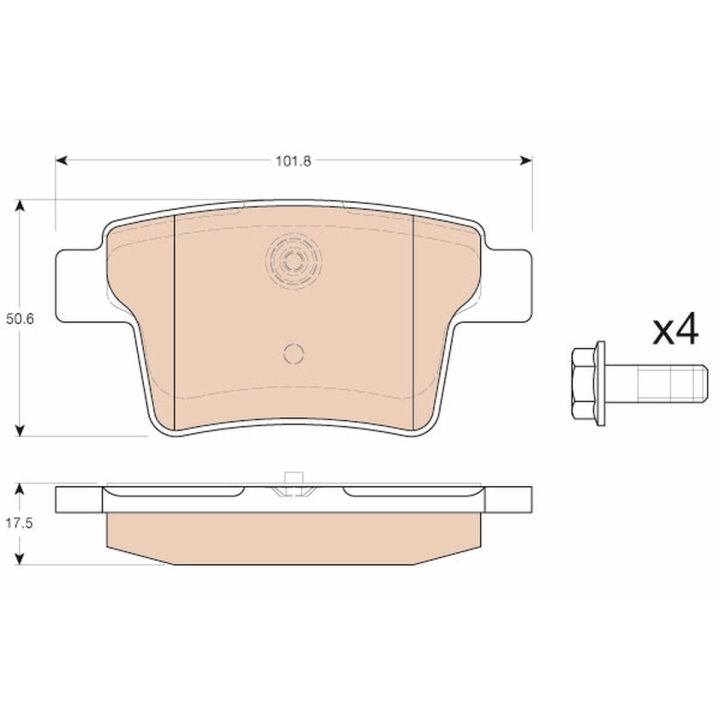 Stabdžių trinkelių rinkinys, diskinis stabdys TRW GDB1988