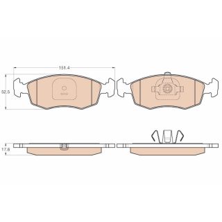Stabdžių trinkelių rinkinys, diskinis stabdys TRW GDB2015
