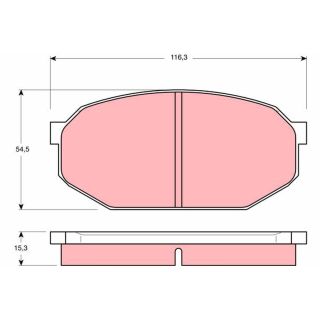 Stabdžių trinkelių rinkinys, diskinis stabdys TRW GDB203