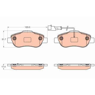 Stabdžių trinkelių rinkinys, diskinis stabdys TRW GDB2039