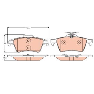 Stabdžių trinkelių rinkinys, diskinis stabdys TRW GDB2086