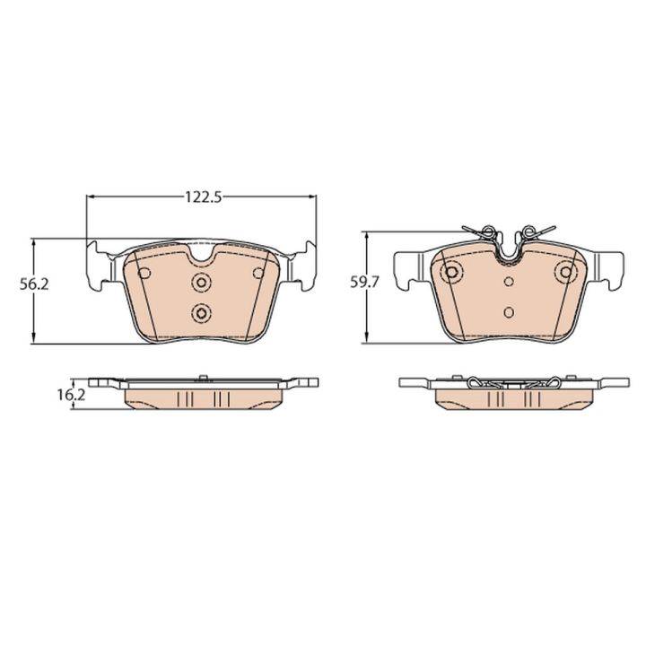 Stabdžių trinkelių rinkinys, diskinis stabdys TRW GDB2110