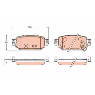 Stabdžių trinkelių rinkinys, diskinis stabdys TRW GDB2172