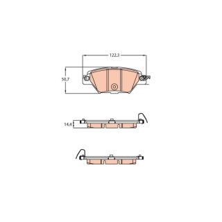 Stabdžių trinkelių rinkinys, diskinis stabdys TRW GDB2199