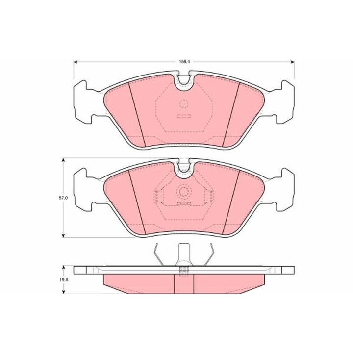 Stabdžių trinkelių rinkinys, diskinis stabdys TRW GDB298