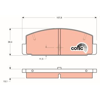 Stabdžių trinkelių rinkinys, diskinis stabdys TRW GDB3088