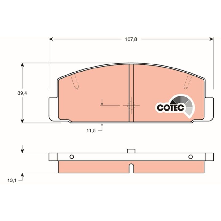 Stabdžių trinkelių rinkinys, diskinis stabdys TRW GDB3088
