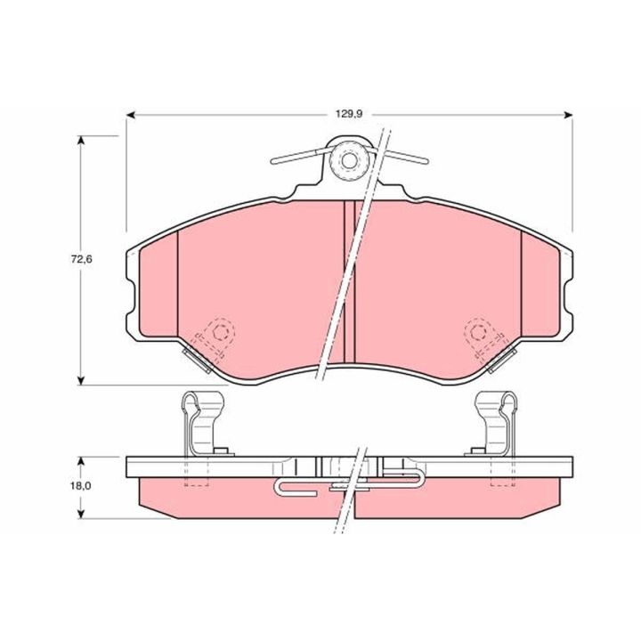 Stabdžių trinkelių rinkinys, diskinis stabdys TRW GDB3089