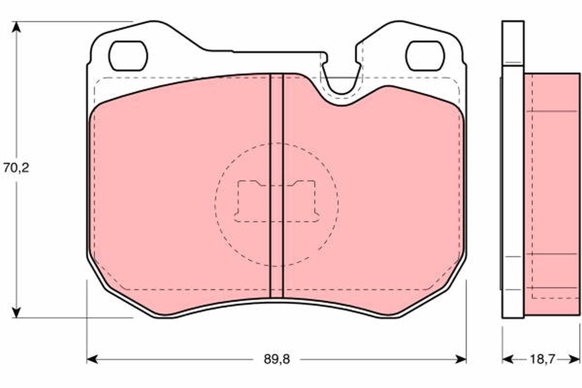 Stabdžių trinkelių rinkinys, diskinis stabdys TRW GDB309