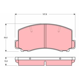 Stabdžių trinkelių rinkinys, diskinis stabdys TRW GDB312