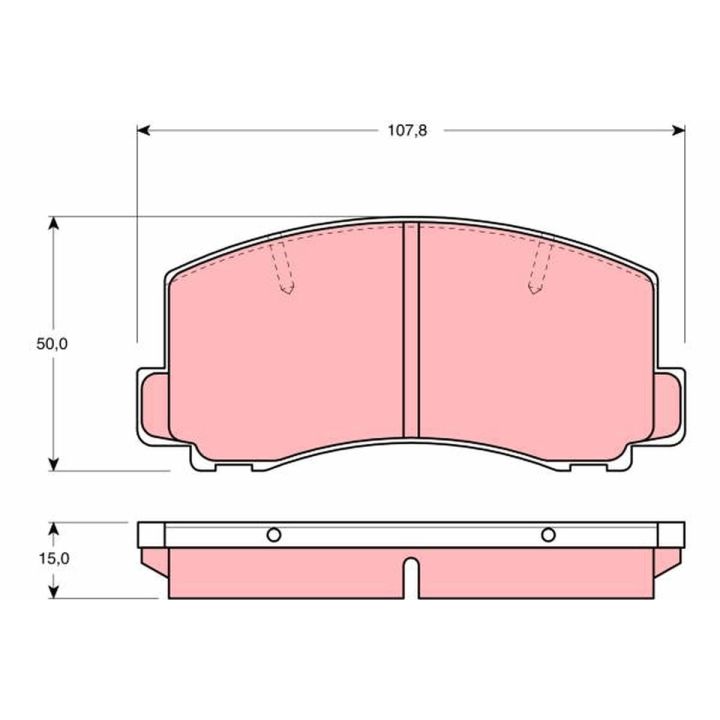 Stabdžių trinkelių rinkinys, diskinis stabdys TRW GDB312