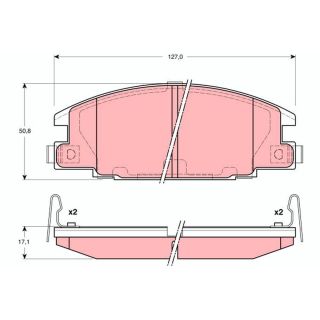 Stabdžių trinkelių rinkinys, diskinis stabdys TRW GDB3161