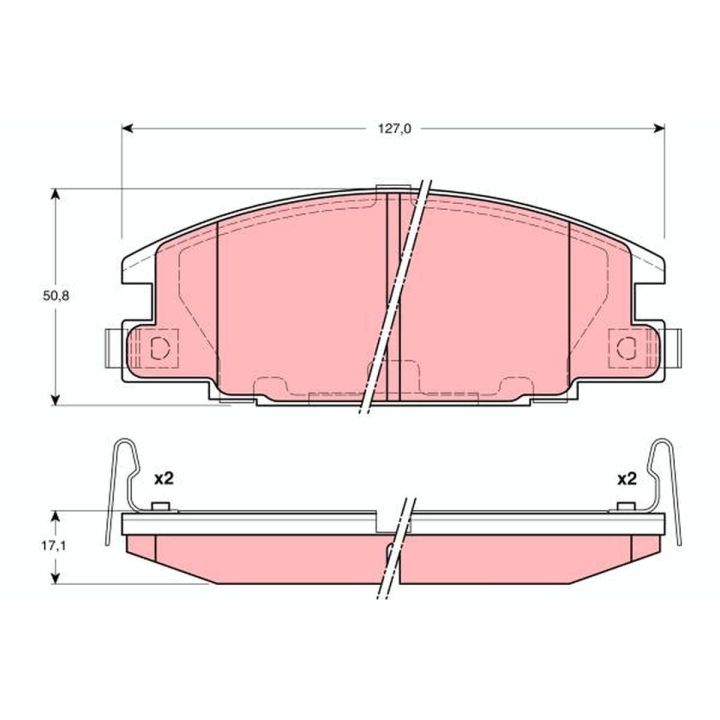 Stabdžių trinkelių rinkinys, diskinis stabdys TRW GDB3161