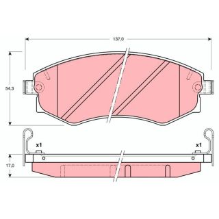 Stabdžių trinkelių rinkinys, diskinis stabdys TRW GDB3169