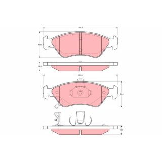 Stabdžių trinkelių rinkinys, diskinis stabdys TRW GDB3173
