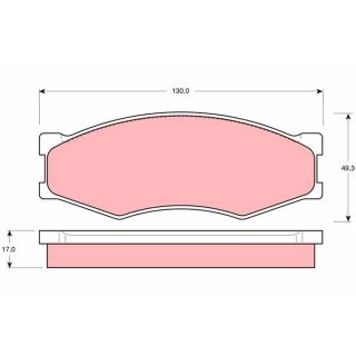 Stabdžių trinkelių rinkinys, diskinis stabdys TRW GDB318