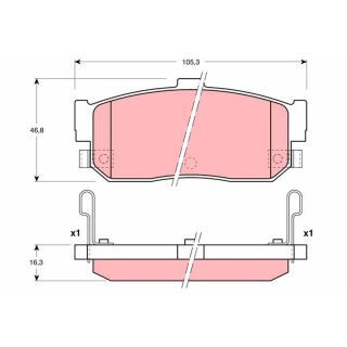 Stabdžių trinkelių rinkinys, diskinis stabdys TRW GDB3181