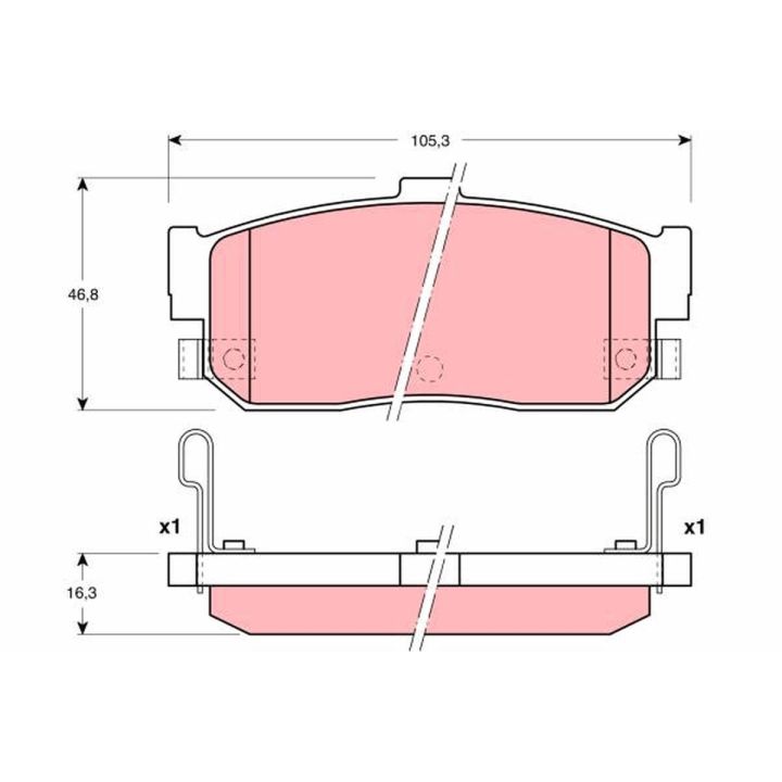 Stabdžių trinkelių rinkinys, diskinis stabdys TRW GDB3181