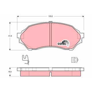 Stabdžių trinkelių rinkinys, diskinis stabdys TRW GDB3193