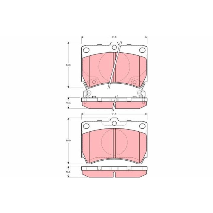 Stabdžių trinkelių rinkinys, diskinis stabdys TRW GDB3206