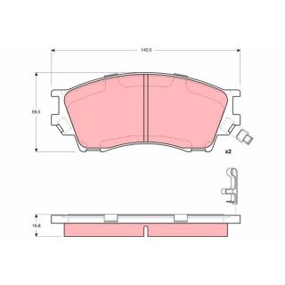 Stabdžių trinkelių rinkinys, diskinis stabdys TRW GDB3230