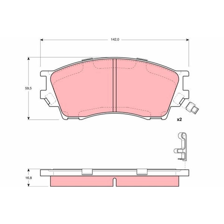 Stabdžių trinkelių rinkinys, diskinis stabdys TRW GDB3230