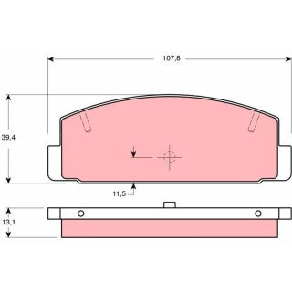 Stabdžių trinkelių rinkinys, diskinis stabdys TRW GDB3231