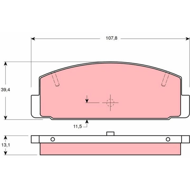 Stabdžių trinkelių rinkinys, diskinis stabdys TRW GDB3231
