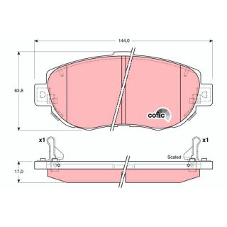 Stabdžių trinkelių rinkinys, diskinis stabdys TRW GDB3235