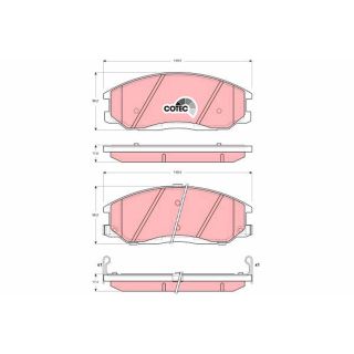 Stabdžių trinkelių rinkinys, diskinis stabdys TRW GDB3244