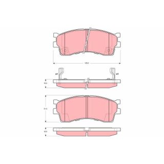 Stabdžių trinkelių rinkinys, diskinis stabdys TRW GDB3245