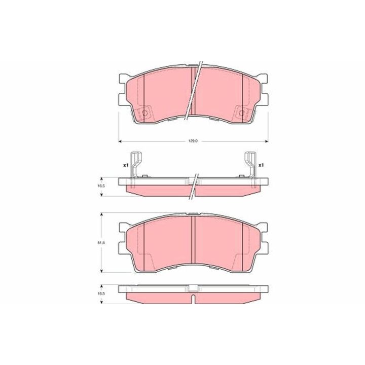 Stabdžių trinkelių rinkinys, diskinis stabdys TRW GDB3245