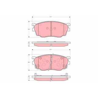 Stabdžių trinkelių rinkinys, diskinis stabdys TRW GDB3253