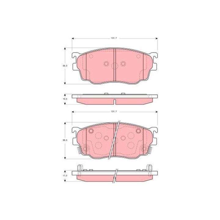 Stabdžių trinkelių rinkinys, diskinis stabdys TRW GDB3253