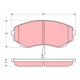 Stabdžių trinkelių rinkinys, diskinis stabdys TRW GDB3255