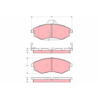 Stabdžių trinkelių rinkinys, diskinis stabdys TRW GDB3259